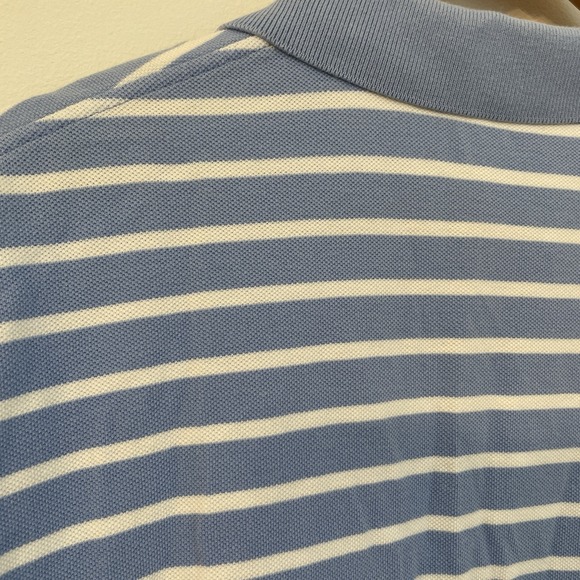 Polo Ralph Lauren Shirt XL Blue White Striped Orange Pony Preppy Cotton Mens XL - Picture 12 of 16